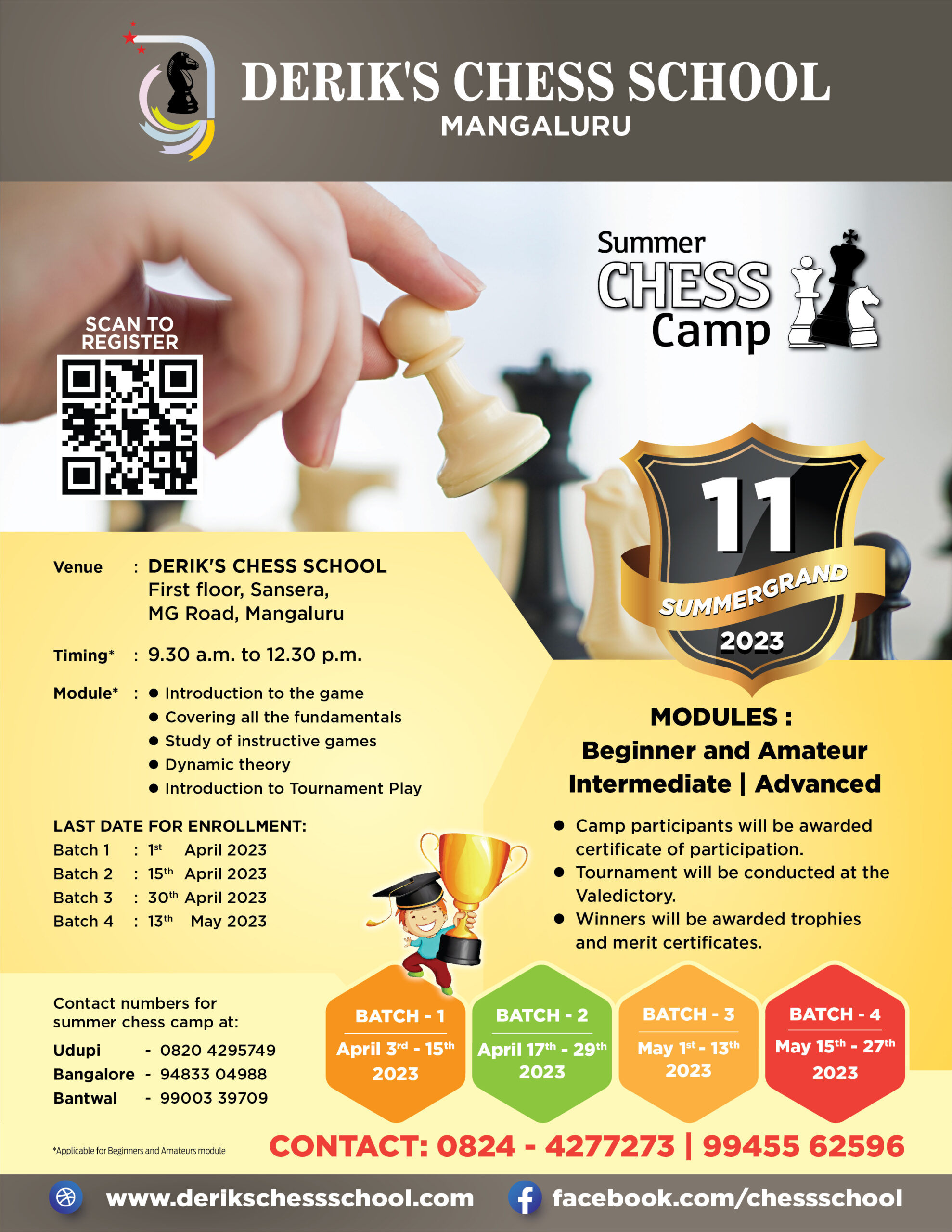 11th SUMMER GRAND CHESS CAMP IN MANGALORE 2023